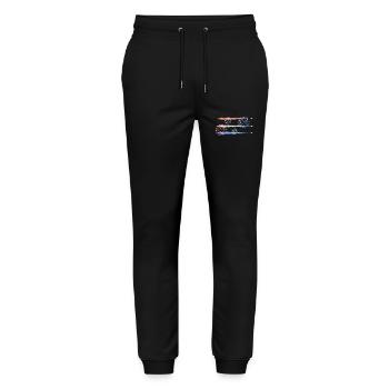 Red White and Blue Fighter Jets with Contrail and - Stanley/Stella Mover Unisex Organic Jogging Trousers - black - Front - Marisol (170cm) & Nik (191cm)