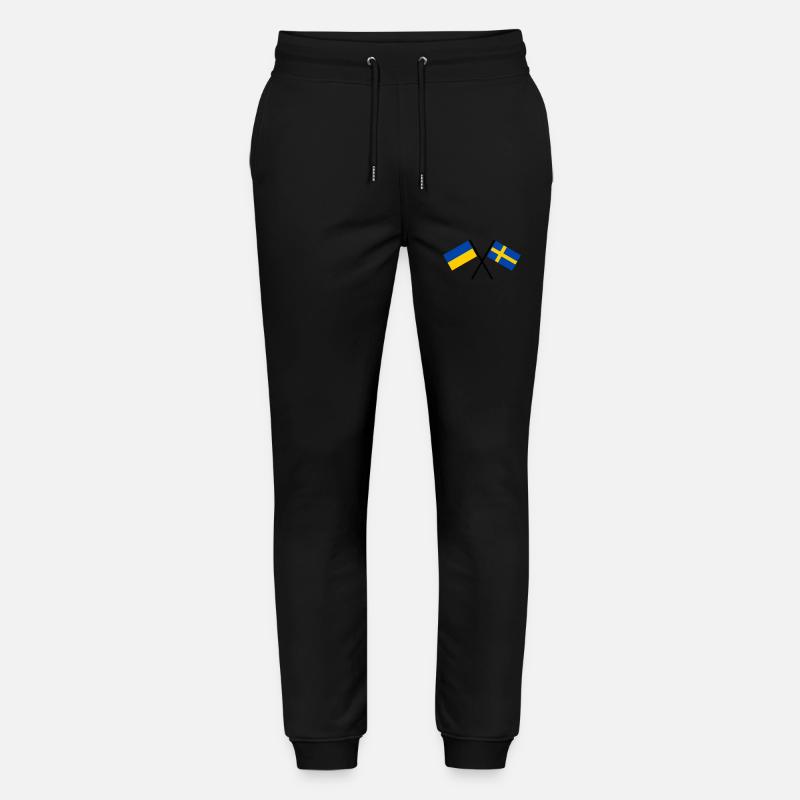 Sweden + Ukraine - Stanley/Stella Mover Unisex Organic Jogging Trousers - black
