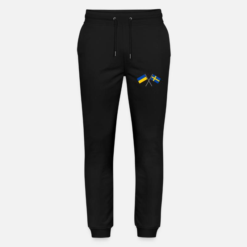Schweden + Ukraine - Stanley/Stella Unisex Bio Jogginghose Mover  - Schwarz