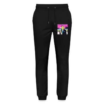Je suis le chef, fin de l’histoire - Pantalon de jogging bio MOVER Stanley/Stella unisexe - noir - Devant - Marisol (170cm) & Nik (191cm)