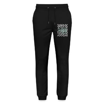 Who goes with the dog. Dog owner.dog. - Stanley/Stella Mover Unisex Organic Jogging Trousers - black - Front - Marisol (170cm) & Nik (191cm)