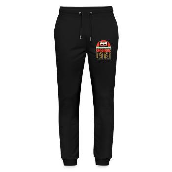 Vintage 1961 Anniversary Gift. Retro 1961. - Stanley/Stella Mover Unisex Organic Jogging Trousers - black - Front - Marisol (170cm) & Nik (191cm)