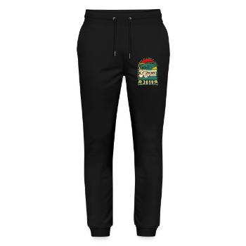 Birthday April 2019, April 2019, April 2019. - Stanley/Stella Mover Unisex Organic Jogging Trousers - black - Front - Marisol (170cm) & Nik (191cm)