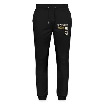 September 1972 - 52nd Anniversary September 1972 - Stanley/Stella Mover Unisex Organic Jogging Trousers - black - Front - Marisol (170cm) & Nik (191cm)
