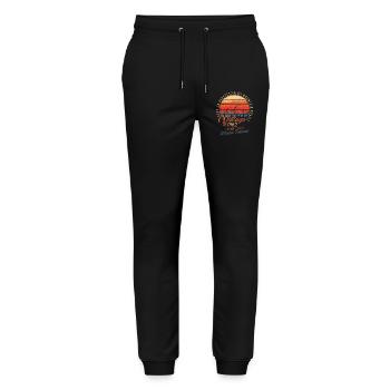 Millésime 1962 Anniversaire Randonnée Montagnes Cadeau - Pantalon de jogging bio MOVER Stanley/Stella unisexe - noir - Devant - Marisol (170cm) & Nik (191cm)