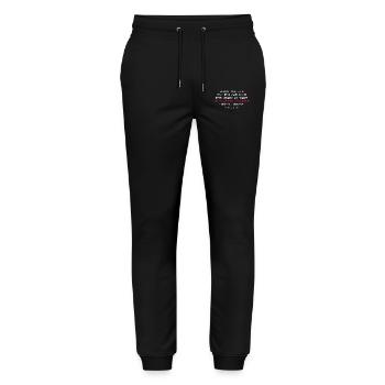 Krimifan True Crime Krimiliebhaber Geschenk Lustig - Stanley/Stella Unisex Bio Jogginghose Mover  - Schwarz - Vorne - Marisol (170cm) & Nik (191cm)