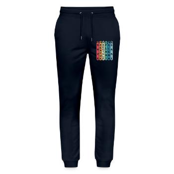 Nature Environment Recycling Earth Day Environmentalists - Stanley/Stella Mover Unisex Organic Jogging Trousers - navy - Front - Marisol (170cm) & Nik (191cm)
