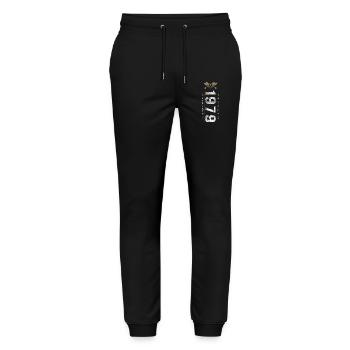 Edition Limitée 1979 Force et Honneur Anniversaire - Pantalon de jogging bio MOVER Stanley/Stella unisexe - noir - Devant - Marisol (170cm) & Nik (191cm)