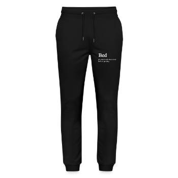Définition de lit drôle blanc - Pantalon de jogging bio MOVER Stanley/Stella unisexe - noir - Devant - Marisol (170cm) & Nik (191cm)