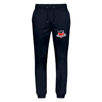 Cochem - Ich liebe Stadtnamen in Tattoo Stil - Stanley/Stella Unisex Bio Jogginghose Mover  - Navy - Vorne - Marisol (170cm) & Nik (191cm)