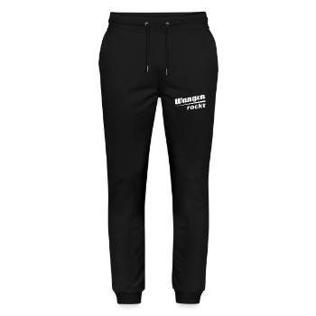 Wangen rockt - Textdesign mit Stadtnamen - Stanley/Stella Unisex Bio Jogginghose Mover  - Schwarz - Vorne - Marisol (170cm) & Nik (191cm)
