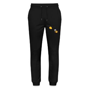 Glückliche Luftballon Biene Comic - Stanley/Stella Unisex Bio Jogginghose Mover  - Schwarz - Vorne - Marisol (170cm) & Nik (191cm)