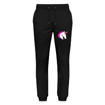 Licorne heureuse - Pantalon de jogging bio MOVER Stanley/Stella unisexe - noir - Devant - Marisol (170cm) & Nik (191cm)