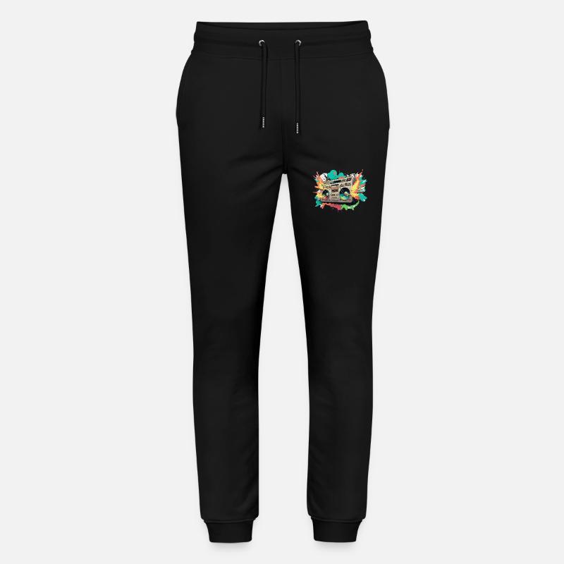 Stereo Flaming Explosion - Stanley/Stella Mover Unisex Organic Jogging Trousers - black