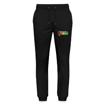 Lustiger sozialer Batterie-Anti-introvertierter sozialer Sarkasmus - Stanley/Stella Unisex Bio Jogginghose Mover  - Schwarz - Vorne - Marisol (170cm) & Nik (191cm)