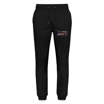 USA Flag Biden Quote - Stanley/Stella Mover Unisex Organic Jogging Trousers - black - Front - Marisol (170cm) & Nik (191cm)