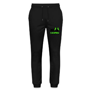 camping 01 - Stanley/Stella Unisex Bio Jogginghose Mover  - Schwarz - Vorne - Marisol (170cm) & Nik (191cm)