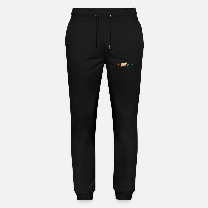 Kuh-Herzschlag - Stanley/Stella Unisex Bio Jogginghose Mover  - Schwarz