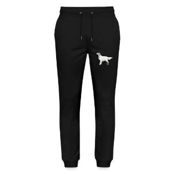 English Setter Funny dogs - Stanley/Stella Mover Unisex Organic Jogging Trousers - black - Front - Marisol (170cm) & Nik (191cm)