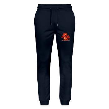 Petit Dragon Rouge - Pantalon de jogging bio MOVER Stanley/Stella unisexe - marine - Devant - Marisol (170cm) & Nik (191cm)