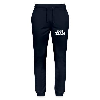 Best Team Freundschaft Verein - Stanley/Stella Unisex Bio Jogginghose Mover  - Navy - Vorne - Marisol (170cm) & Nik (191cm)