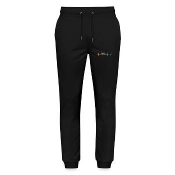 Ramadan Kareem Heartbeat - Stanley/Stella Mover Unisex Organic Jogging Trousers - black - Front - Marisol (170cm) & Nik (191cm)