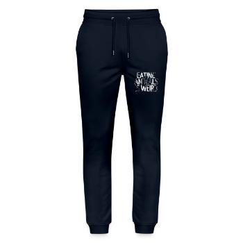 cadeau d’anniversaire sensibilisation aux droits des animaux - Pantalon de jogging bio MOVER Stanley/Stella unisexe - marine - Devant - Marisol (170cm) & Nik (191cm)