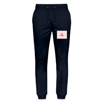 Stay Cool Pig - Stanley/Stella Unisex Bio Jogginghose Mover  - Navy - Vorne - Marisol (170cm) & Nik (191cm)