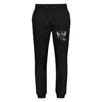 Cute Rottweiler Angel Comic Style - Stanley/Stella Mover Unisex Organic Jogging Trousers - black - Front - Marisol (170cm) & Nik (191cm)