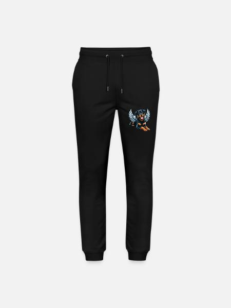 Süßer Rottweiler Engel Comic-Stil - Stanley/Stella Unisex Bio Jogginghose Mover - Schwarz