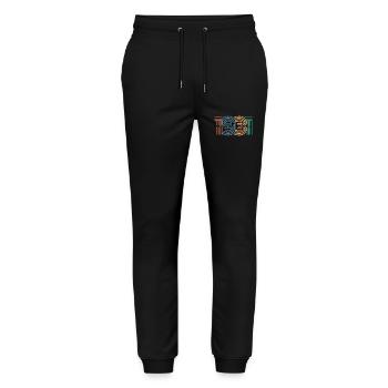 1931 Vintage Retro - Stanley/Stella Mover Unisex Organic Jogging Trousers - black - Front - Marisol (170cm) & Nik (191cm)