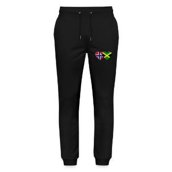 Norvège Jamaïque Drapeau Coeur - Pantalon de jogging bio MOVER Stanley/Stella unisexe - noir - Devant - Marisol (170cm) & Nik (191cm)