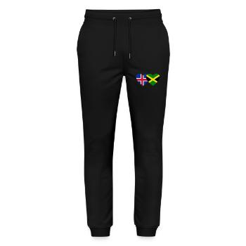 Islande Jamaïque Drapeau Coeur - Pantalon de jogging bio MOVER Stanley/Stella unisexe - noir - Devant - Marisol (170cm) & Nik (191cm)