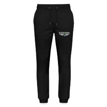Dodoma Design for Tanzania Fans - Stanley/Stella Mover Unisex Organic Jogging Trousers - black - Front - Marisol (170cm) & Nik (191cm)