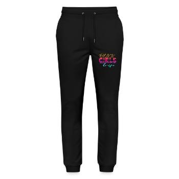 Black Girls Trip - Stanley/Stella Unisex Bio Jogginghose Mover  - Schwarz - Vorne - Marisol (170cm) & Nik (191cm)