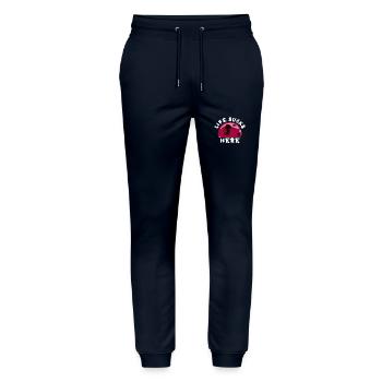 Life here sucks - Stanley/Stella Mover Unisex Organic Jogging Trousers - navy - Front - Marisol (170cm) & Nik (191cm)