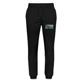 you can be kind - Stanley/Stella Mover Unisex Organic Jogging Trousers - black - Front - Marisol (170cm) & Nik (191cm)