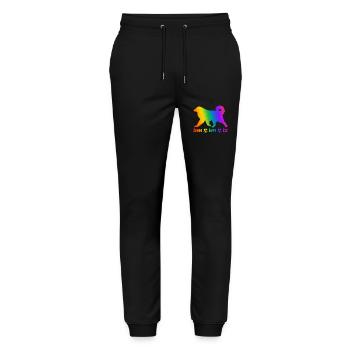 Pyrenäen-Sennenhund, vollständig anpassbar nach Wunsch - Stanley/Stella Unisex Bio Jogginghose Mover  - Schwarz - Vorne - Marisol (170cm) & Nik (191cm)