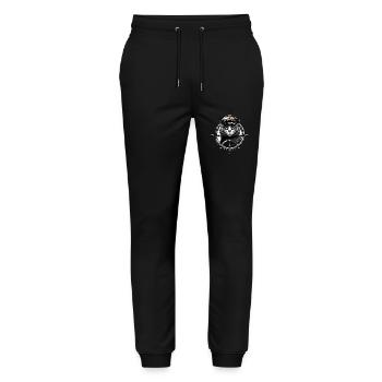 Capitaine de chat au volant - Maritime Animal Design - Pantalon de jogging bio MOVER Stanley/Stella unisexe - noir - Devant - Marisol (170cm) & Nik (191cm)