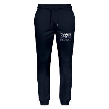 Apprentice Carpenter Joke Jokes Safety Helmet - Stanley/Stella Mover Unisex Organic Jogging Trousers - navy - Front - Marisol (170cm) & Nik (191cm)