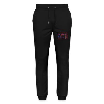 Katastrophenschutz in Worten - Stanley/Stella Unisex Bio Jogginghose Mover  - Schwarz - Vorne - Marisol (170cm) & Nik (191cm)