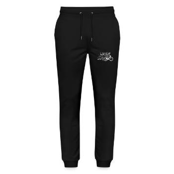 Crypto Bitcoin Trading - Stanley/Stella Mover Unisex Organic Jogging Trousers - black - Front - Marisol (170cm) & Nik (191cm)
