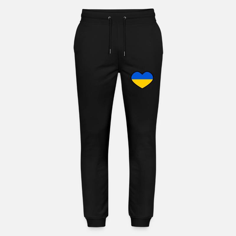 Ukrainisches Herz - Stanley/Stella Unisex Bio Jogginghose Mover  - Schwarz