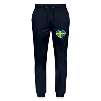 Schwedisches Herz - Stanley/Stella Unisex Bio Jogginghose Mover  - Navy - Vorne - Marisol (170cm) & Nik (191cm)