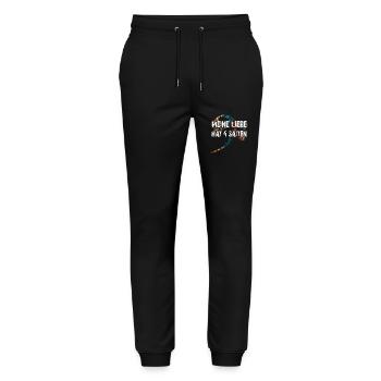 Ich liebe meinen Bass - ich spiele Bass - Stanley/Stella Unisex Bio Jogginghose Mover  - Schwarz - Vorne - Marisol (170cm) & Nik (191cm)