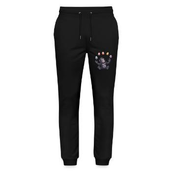 Ostern Gorilla Jongleur mit Eiern - Stanley/Stella Unisex Bio Jogginghose Mover  - Schwarz - Vorne - Marisol (170cm) & Nik (191cm)