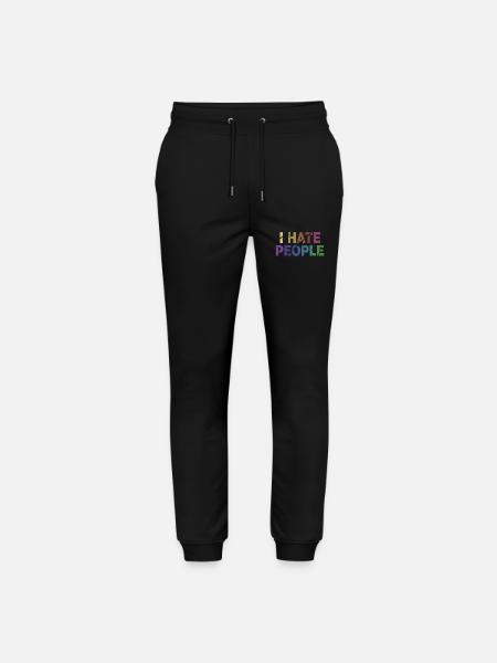 I HATE PEOPLE - Stanley/Stella Mover Unisex Organic Jogging Trousers - black