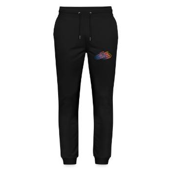 Bicycle Road Bike Vintage Retro - Stanley/Stella Mover Unisex Organic Jogging Trousers - black - Front - Marisol (170cm) & Nik (191cm)