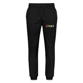 Boxen Boxhandschuhe Retro - Vintage - Silhouette - Stanley/Stella Unisex Bio Jogginghose Mover  - Schwarz - Vorne - Marisol (170cm) & Nik (191cm)