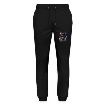 Professor Katze - Stanley/Stella Unisex Bio Jogginghose Mover  - Schwarz - Vorne - Marisol (170cm) & Nik (191cm)